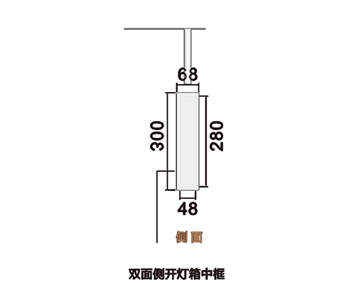 四川双面侧开灯箱中框